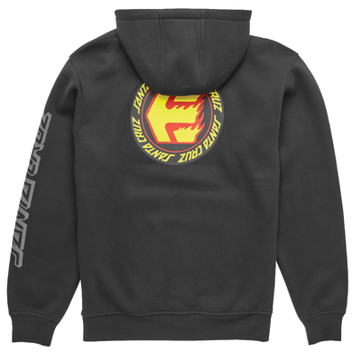 Imagen 2 del producto Polerón Etnies Full Zipper Santa Cruz Flame Tech Black