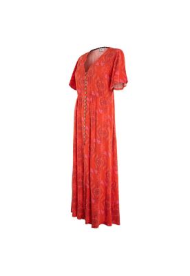 Imagen 2 del producto Vestido Women Tye Dye Red Orange Buttons