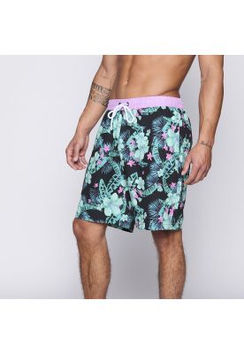 Imagen 2 del producto Traje de Baño Reef Men Black Pink Flowers