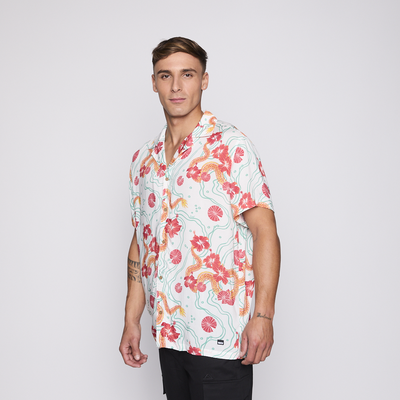 Imagen 2 del producto Camisa Reef Men Blanca Dragones Rojos y Flores