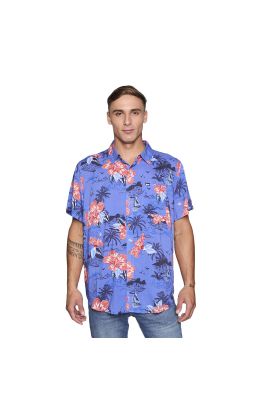 Camisa Reef Men Floreada Azul