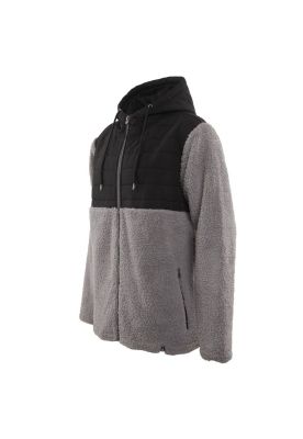 Imagen 2 del producto Poleron Sherpa Men Full Zip  Black Grey