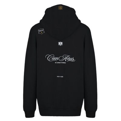 Imagen 2 del producto Polerón Colo Colo Urbano Hoodie Negro 100 años