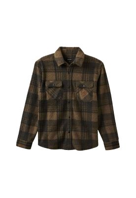 Camisa Brixton Bowery Arctic Burro Brown Black Plaid