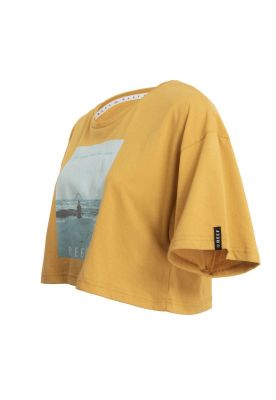 Imagen 2 del producto Crop Top Women Mustard Print Surf