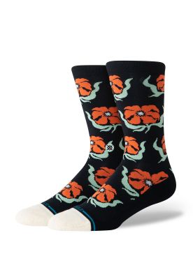 Stance Sock Men Broadcast Floral Crew Black