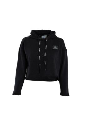 Poleron Crop Niña Dark Grey Print Back