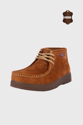 Botin de Cuero Campos Caramelo London Adixt