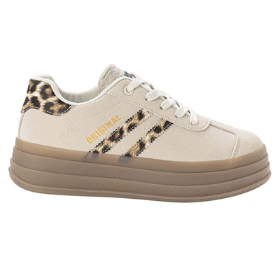 Zapatilla Lesser Beige Print Alquimia
