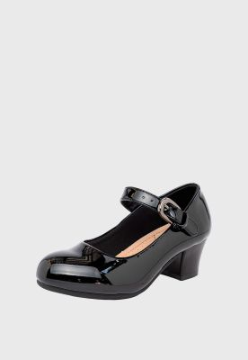 Zapato Infantil Cueca Sara Negro Charol Alquimia