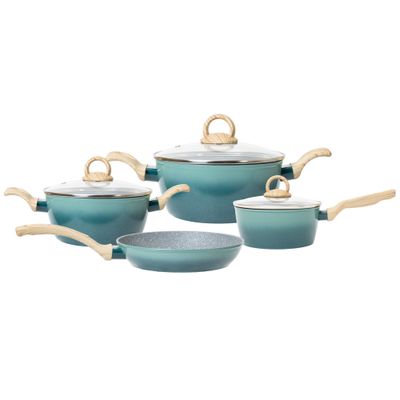 Bateria Cocina Ilko 7 Piezas Granito Sea