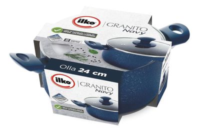 Imagen 2 del producto Olla 24cm Granito Navy Ilko