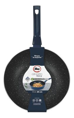 Wok 28cm Granito Navy Ilko