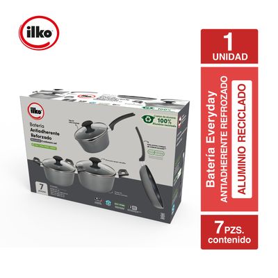 Imagen 2 del producto Bateria Cocina Ilko 7 Piezas Aluminio Reciclado Everyday