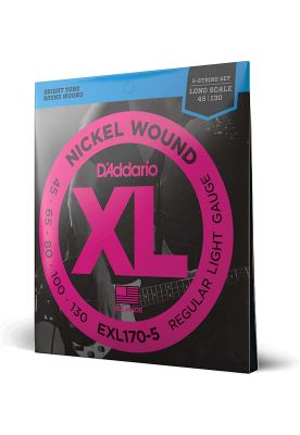 Imagen 2 del producto Set De 5 Cuerdas Para Bajo D'addario Exl170-5 .045-.130