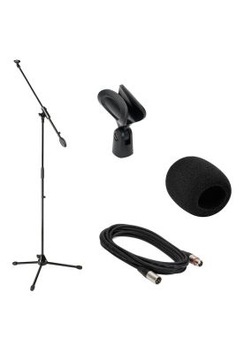 Set Atril de Micrófono Samson Mk5 c/ Pinza Windscreen Cable