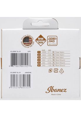 Imagen 2 del producto Set cuerdas nylon Ibanez ICLS6NT guitarra clásica