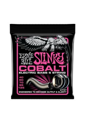 Set bajo de 5 cuerdas Ernie Ball 40-125 Super Slinky Cobalt