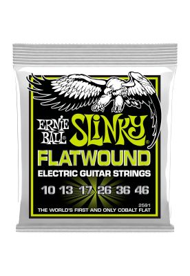Imagen 1 del producto Cuerdas guitarra eléctrica Ernie Ball Flatwound P02591 10-46