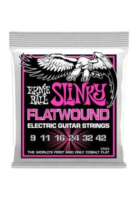 Cuerdas guitarra eléctrica Ernie Ball Flatwound P02593 9-42