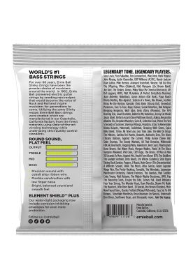 Imagen 2 del producto Cuerdas de bajo Flatwound Ernie Ball Escala Corta 45-105