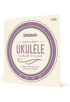 CUERDAS UKELELE DADDARIO EJ65C CONCERT CLEAR NYLON