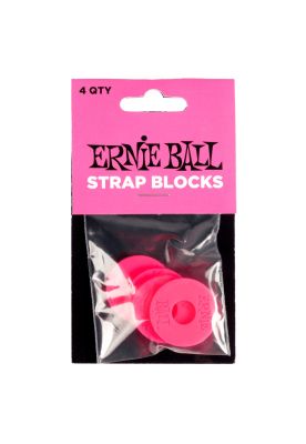Straps Blocks Ernie Ball P05623 Rosado 4 unidades