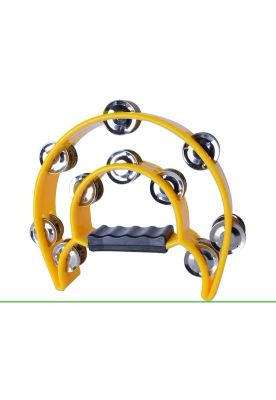 Pandero medialuna Baldassare PTWJ220Y color amarillo