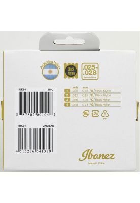 Imagen 2 del producto Set de cuerdas Ukelele nylon Ibanez IUKS4