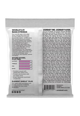 Imagen 2 del producto Cuerdas de bajo Flatwound Ernie Ball Escala Corta 50-110