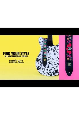 Imagen 2 del producto Correa de guitarra Ernie Ball Red Trellis Jacquard