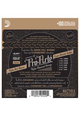 Imagen 2 del producto Cuerdas Guitarra Clásica Daddario Ej47 Tensión Normal