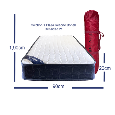 Imagen 2 del producto Colchón Resorte 1 Plaza Altura 17cm
