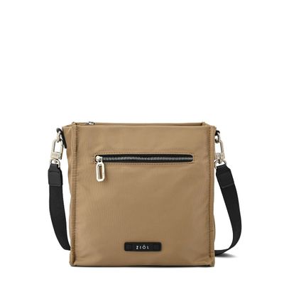 Cartera bandolera pequeña katyna beige oscuro