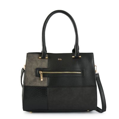 Cartera tote tres divisiones mediana croix negro