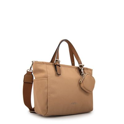 Imagen 2 del producto Cartera bandolera con dos asas marta mediana beige oscuro