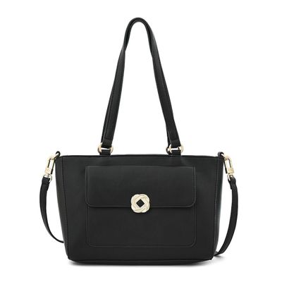 Cartera tote mediana agata negro especial