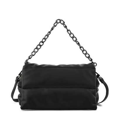 Cartera bandolera con tapa mediana silvi negro