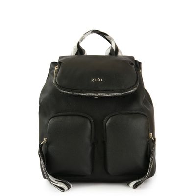 Mochila con tapa mediana colinne negro