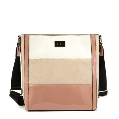 Cartera bandolera mediana clara beige