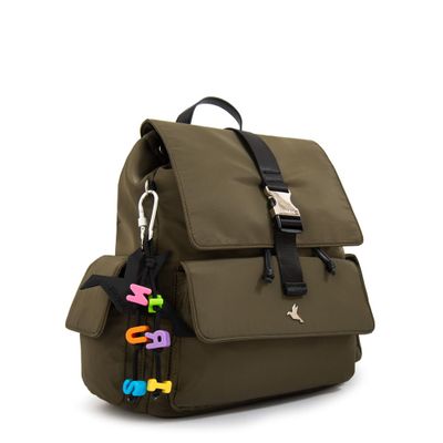 Imagen 2 del producto Mochila con tapa melania grande verde oliva