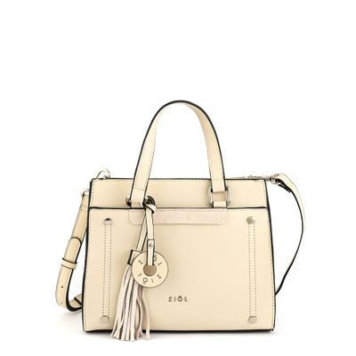 Cartera tote mediana inisa blanco crudo