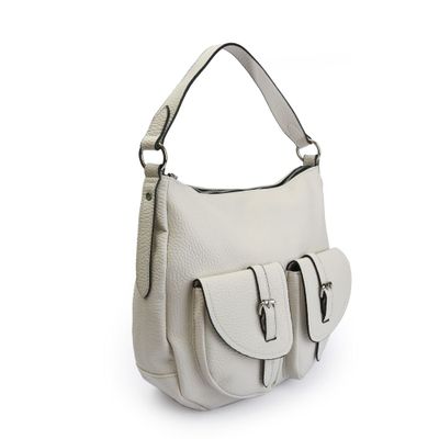 Imagen 2 del producto Bolso oval grande bertha blanco crudo