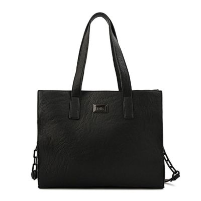 Cartera tote tres divisiones mediana nicki negro