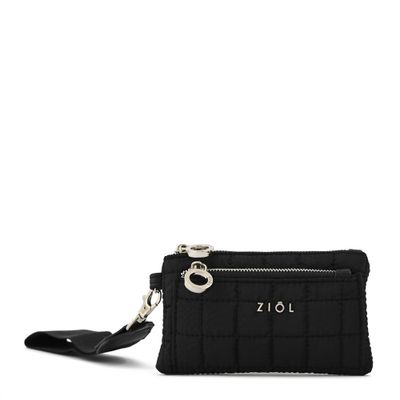 Monedero bolsillo frontal pequeña nacha negro