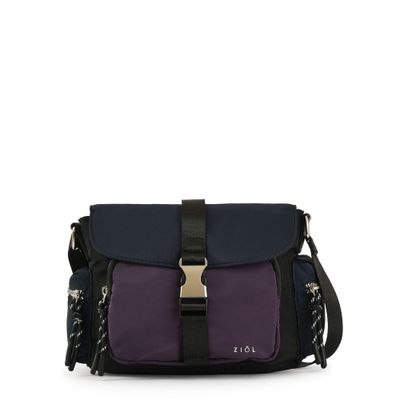 Cartera bandolera con tapa pequeña abie negro