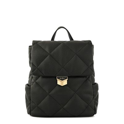 Mochila con tapa mediana liesel negro especial