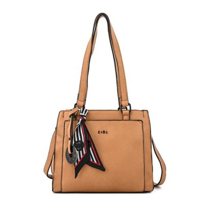 Imagen 1 del producto Cartera tote tres divisiones mediana raina camel