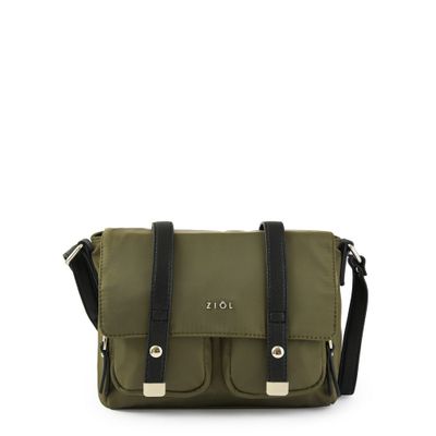 Cartera bandolera con tapa mediana erzurum verde oliva