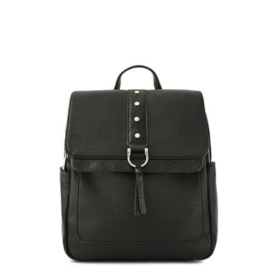 Mochila con tapa mediana althea negro especial